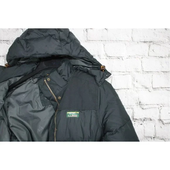 LL Bean Mountain Classic Down Sherpa-Lined Zippered Hooded Parka S Pet - Picture 7 of 10